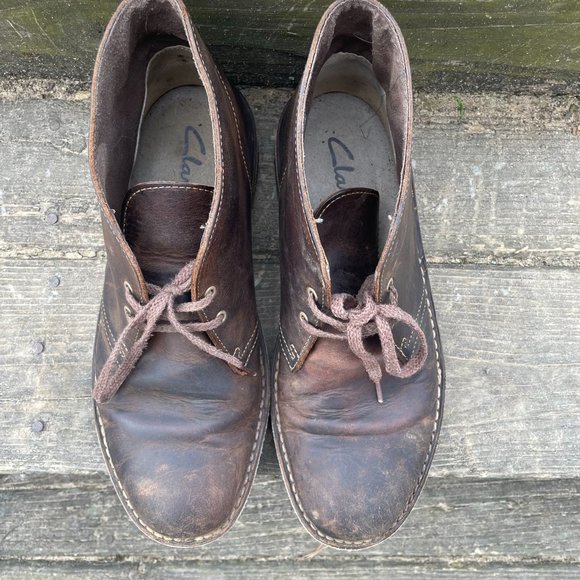 Clarks Bushacre 2 Chukka Boots Beeswax - Picture 2 of 6